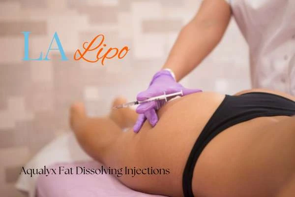 Woman having fat dissolving injections Newmarket on thighs