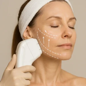 Woman having HI-FU to reduce wrinkles call LA LIPO Newmarket Now!