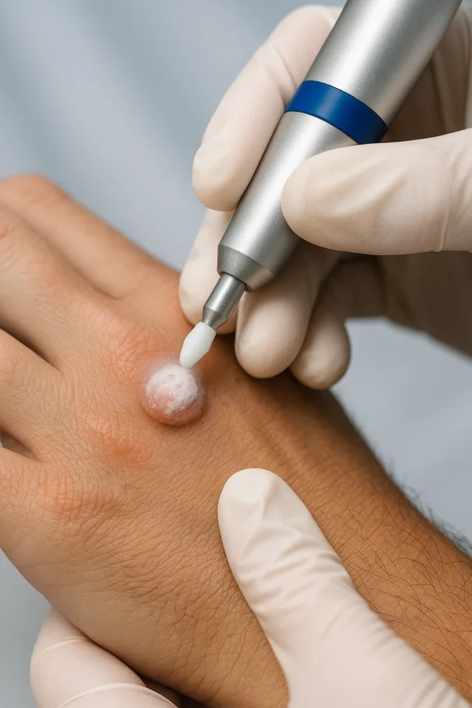 example of wart removal Newmarket using cryopen