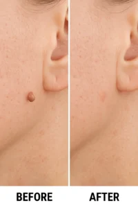 Skin tags removal Newmarket before and after