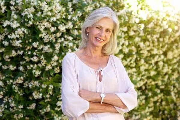 Older woman happy with urinary incontinence treatment Newmarket