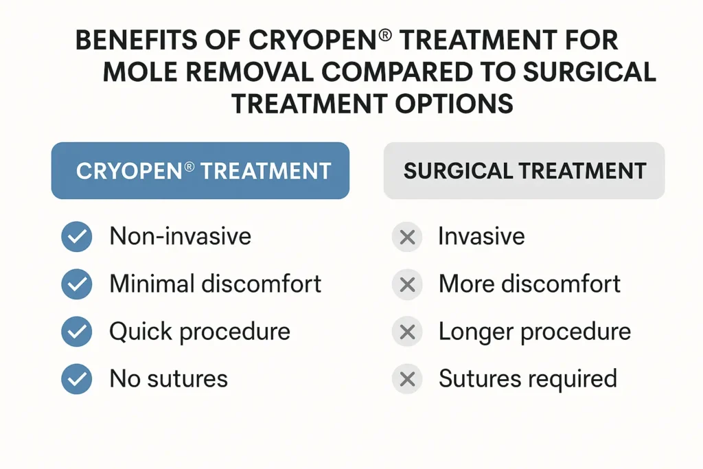 Benefits of facial mole removal Newmarket - call our team today to book a consultation